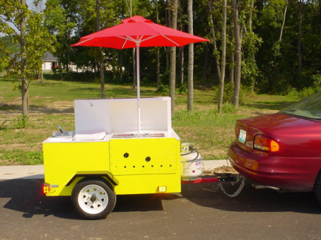 hot dog stand. my first hot dog cart
